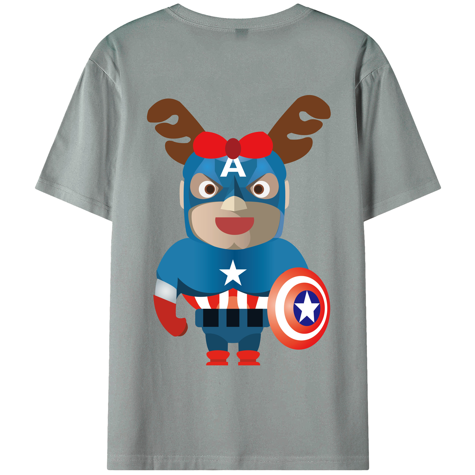 （画像用） アベンジャーズ The Avengers 綿100％ メンズ半袖Tシャツ（バックプリント） 通気性